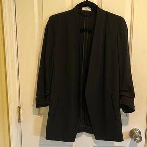 Aritzia Babaton Power Hip Length Open Front Long Line Blazer